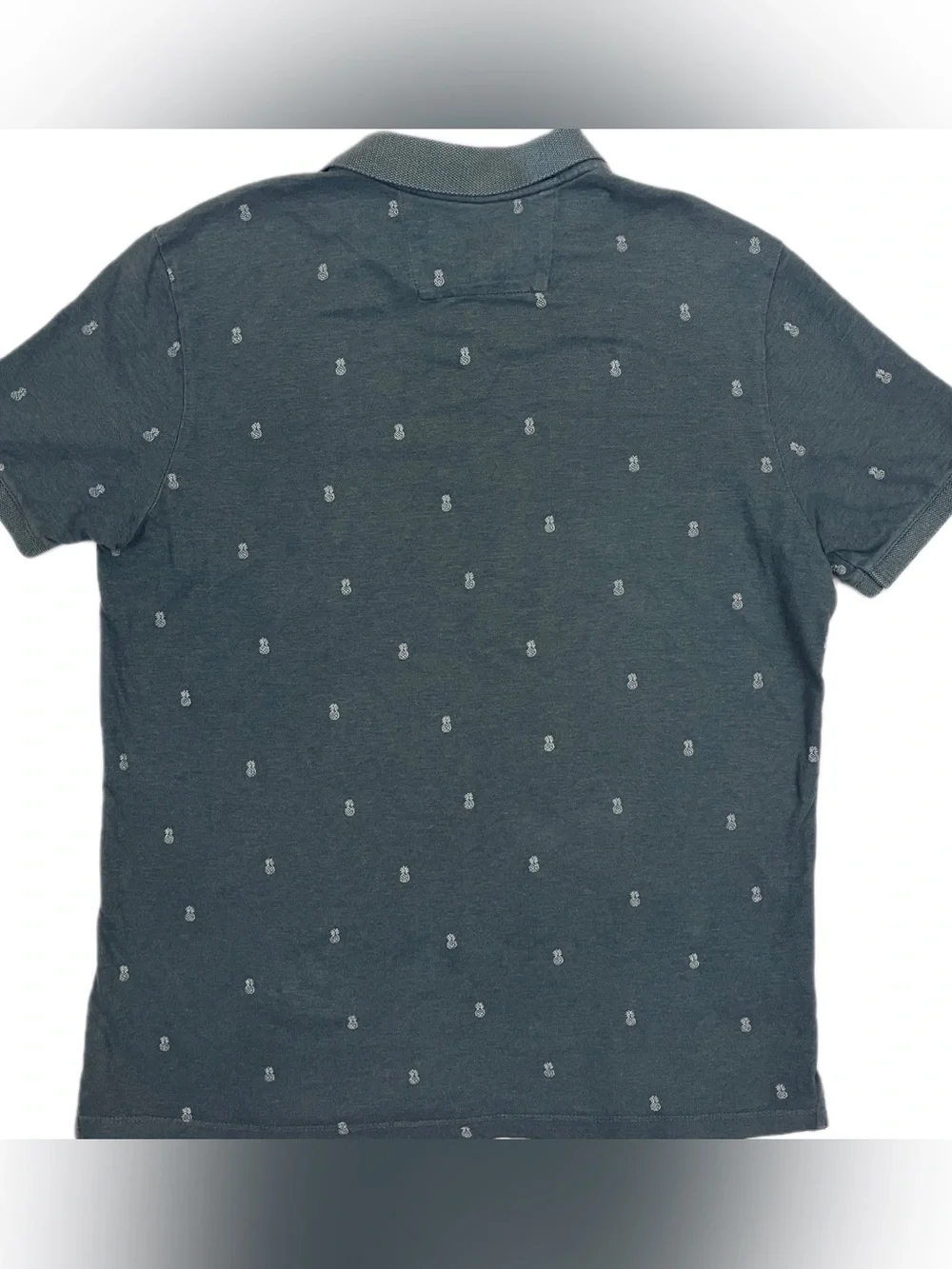 Banana Republic Men's L Organic Cotton Pique Polo Pineapple Motif
